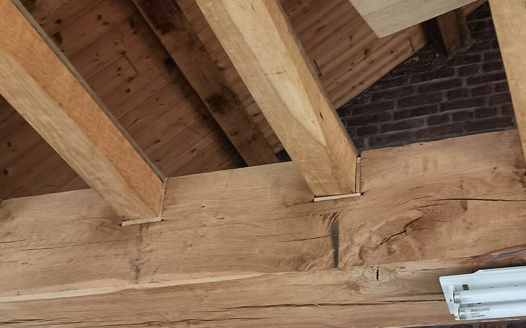 Plancher et parquet sur chevrons chêne existant
